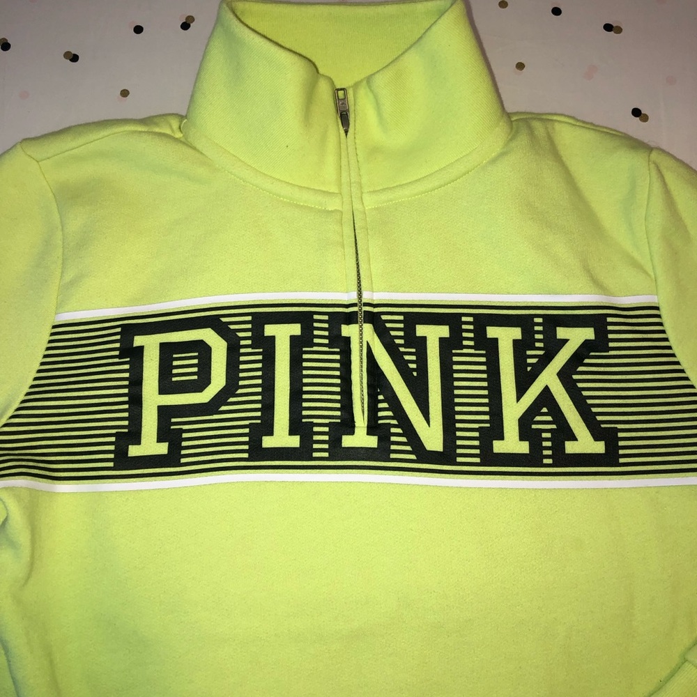 PINK half zip neon top